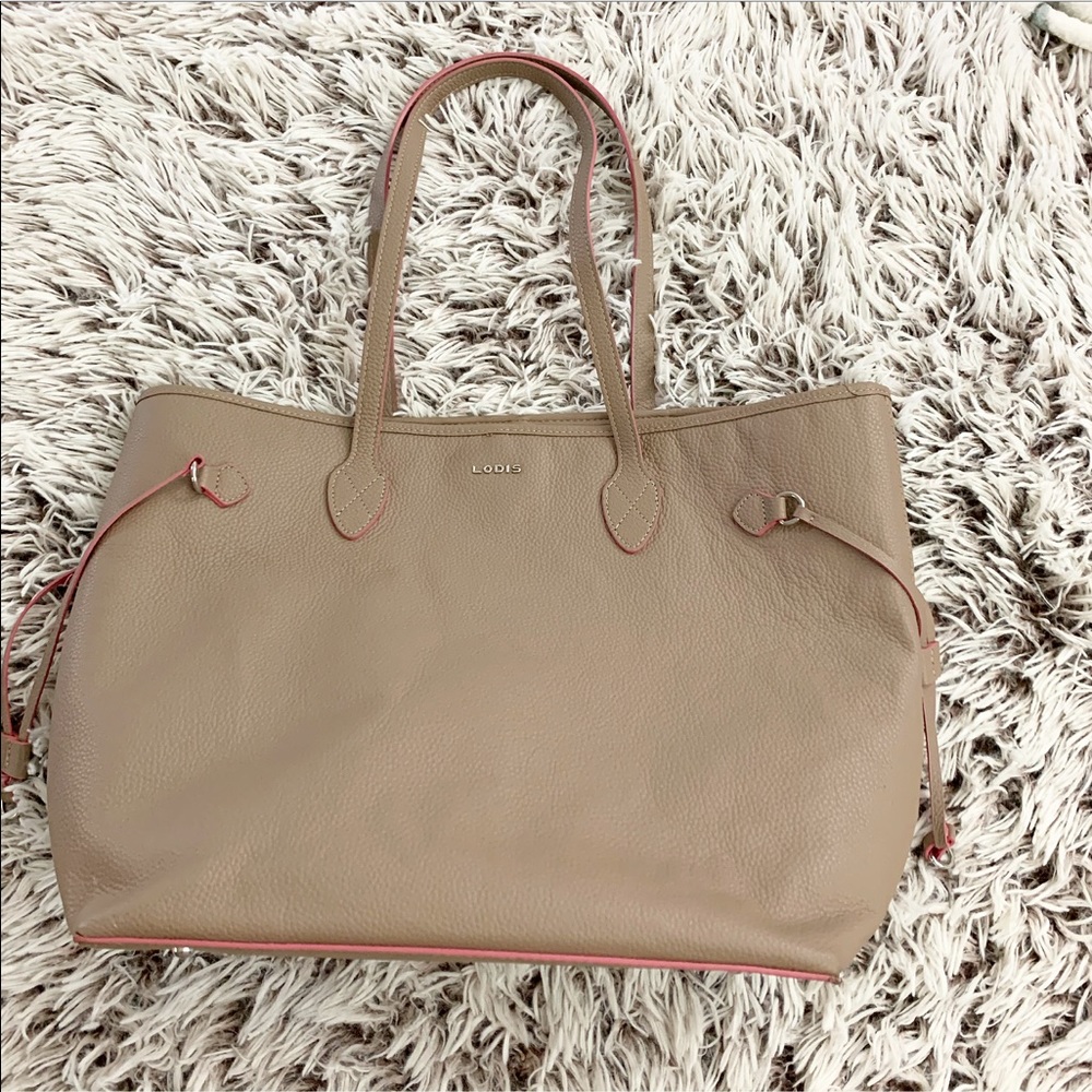 Lodis | Leather Two Toned Tote Shoulder Bag